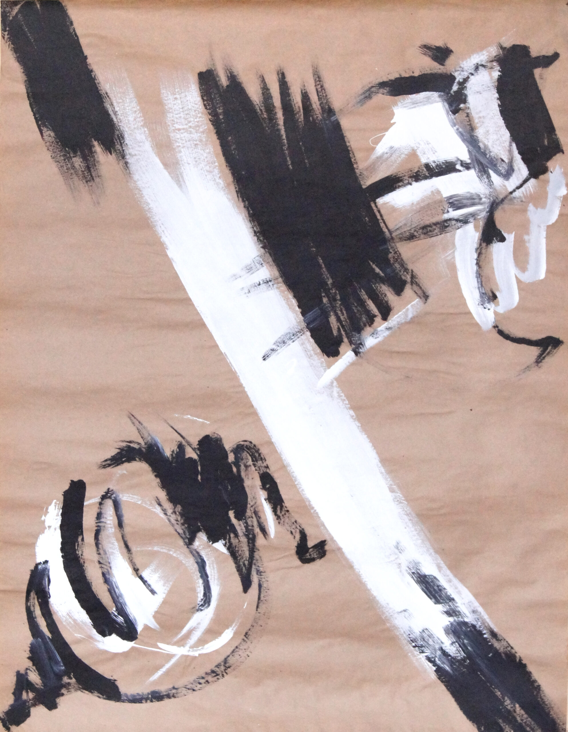 0036 - bez tytułu, 1985, akryl-papier, 130 x 100 cm