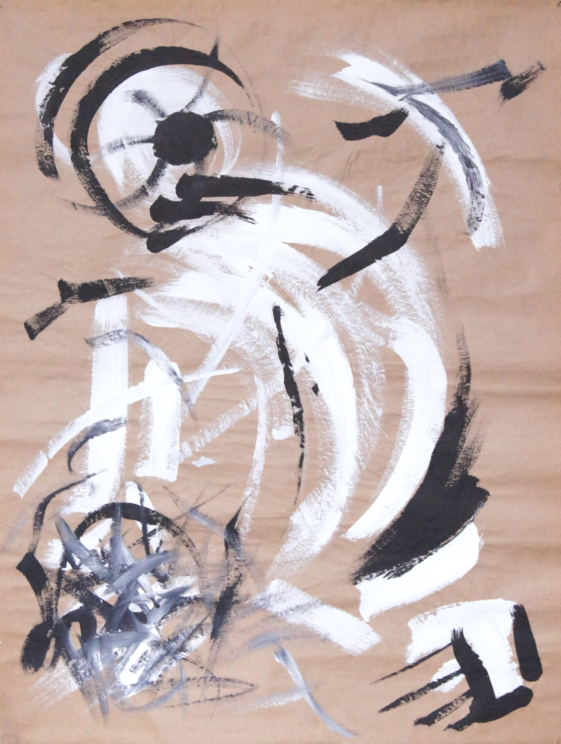 0037 - bez tytułu, 1985, akryl-papier, 130 x 100 cm