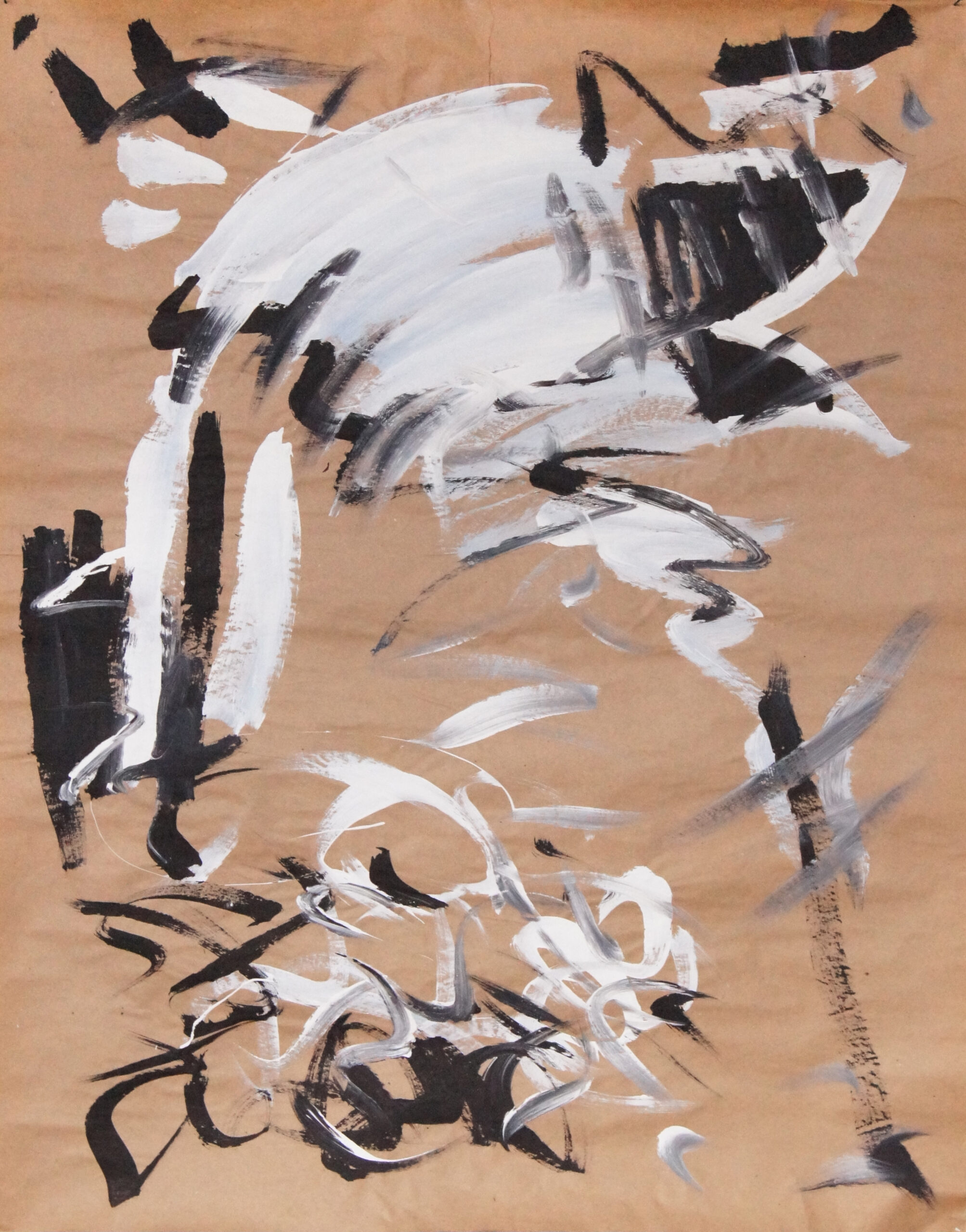 0045 - bez tytułu, 1985, akryl-papier, 130 x 100 cm