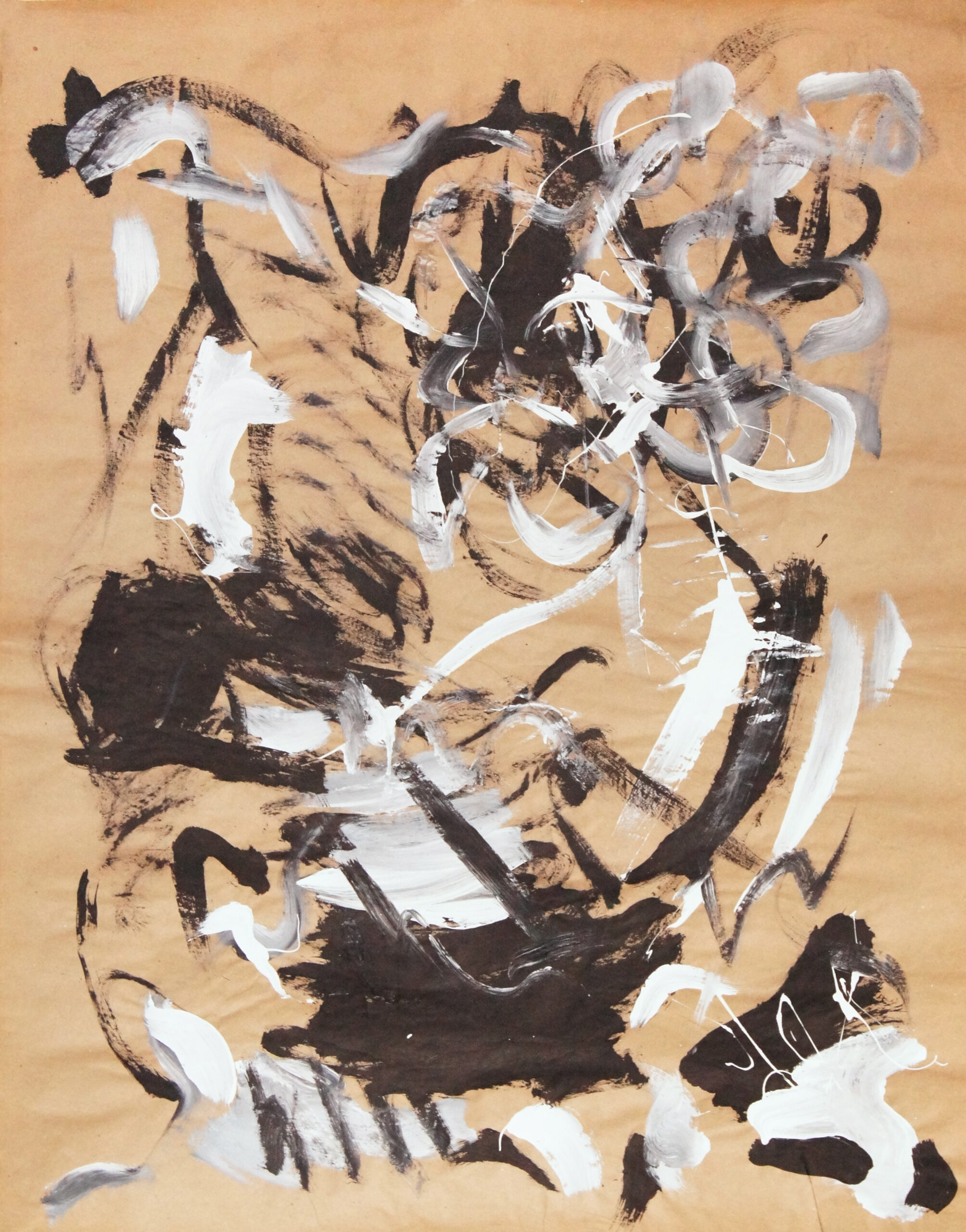 0046 - bez tytułu, 1985, akryl-papier, 130 x 100 cm