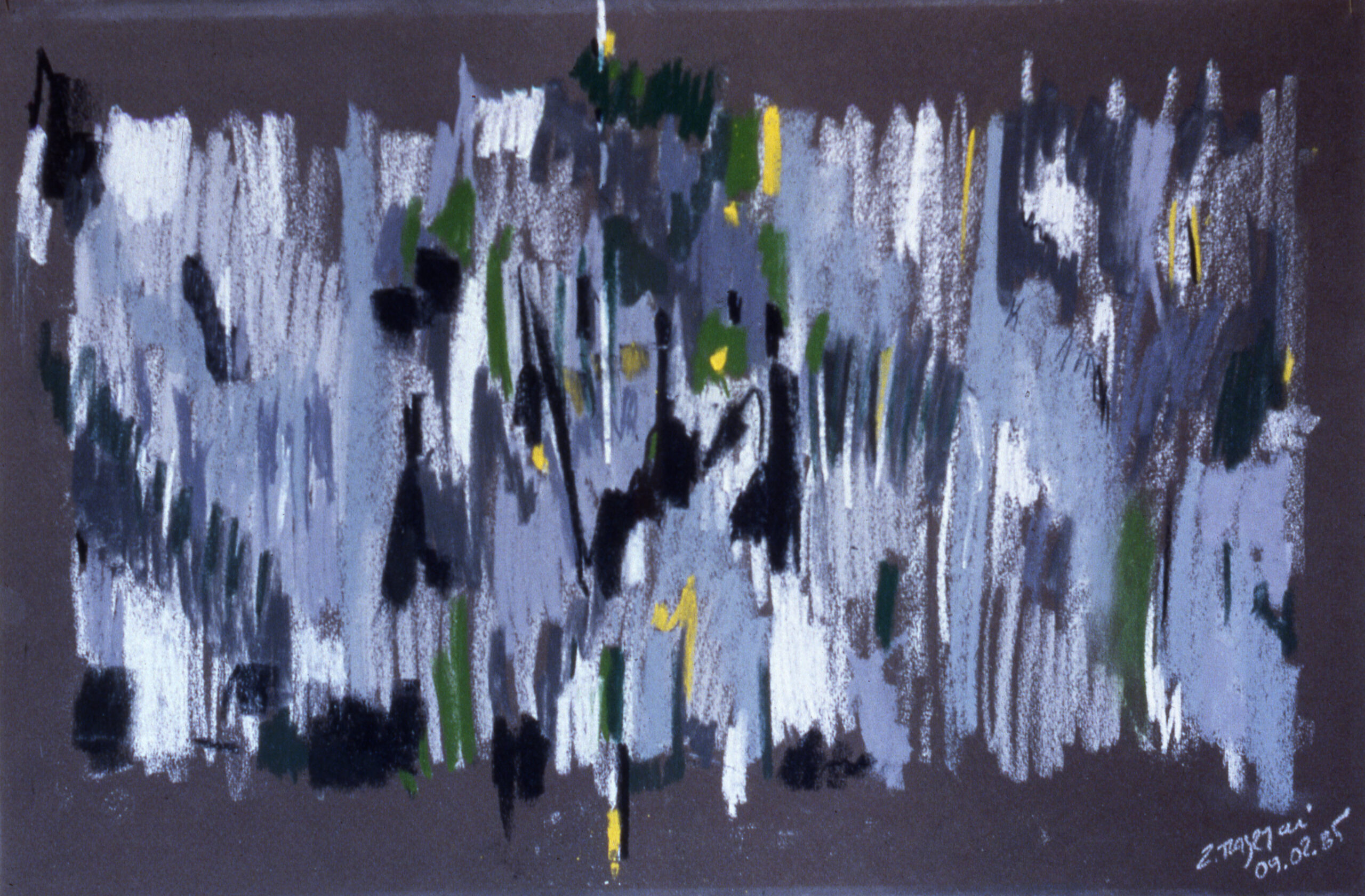 bez tytułu, 1985, pastel-papier