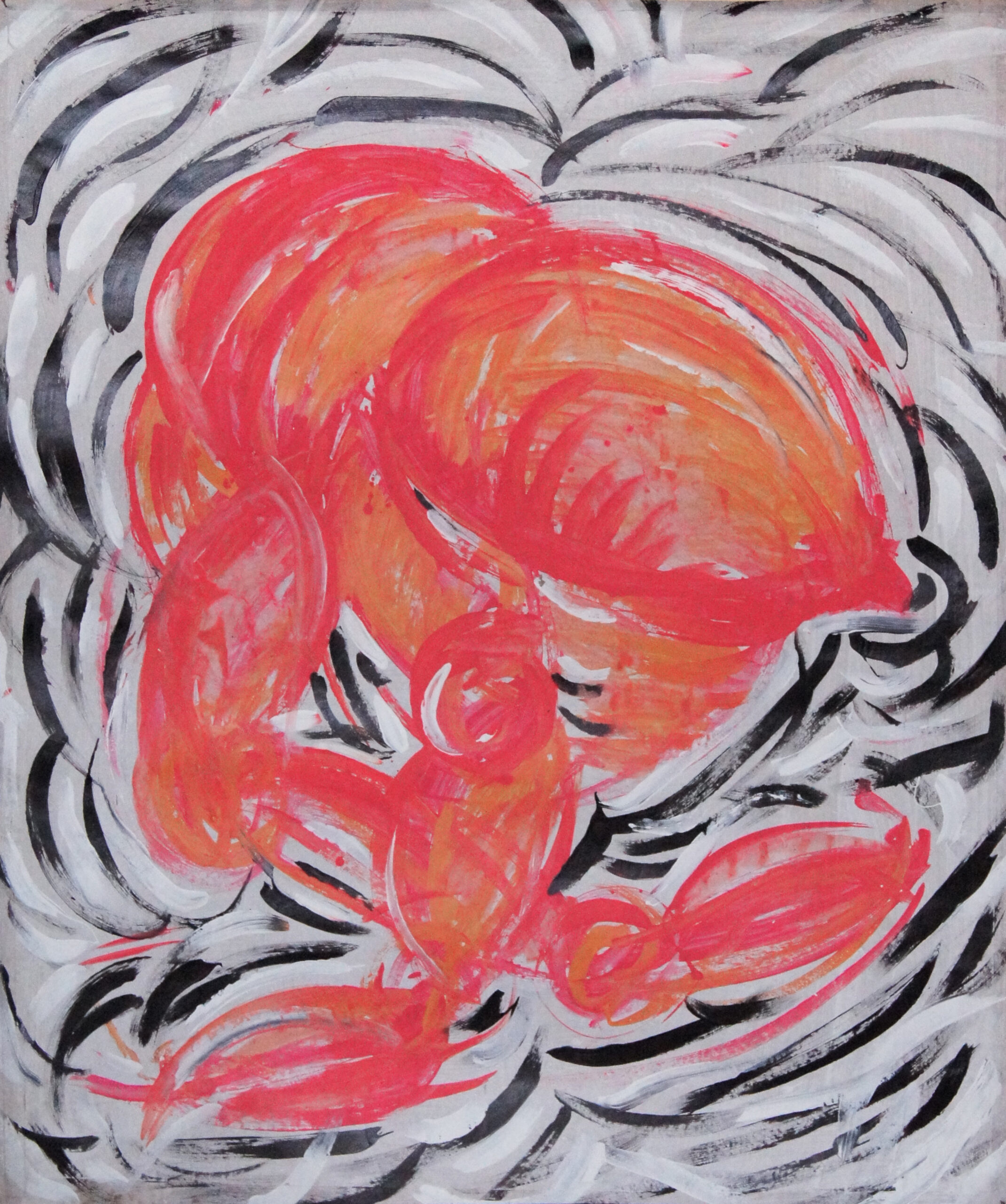 0055 - bez tytułu, 1989, akryl-papier, 127,5 x 104,5 cm