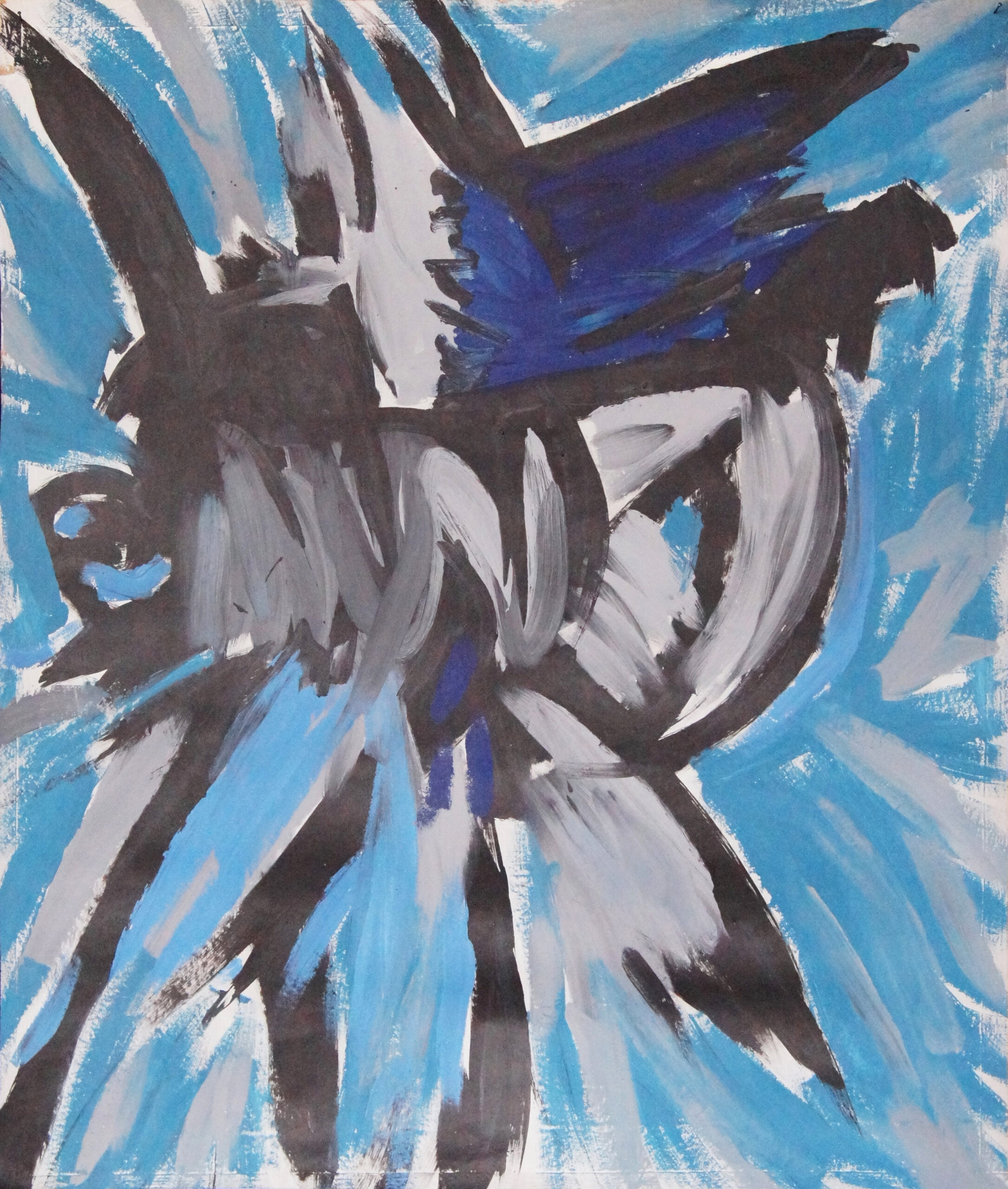 0063 - bez tytułu, 1988, akryl-papier, 130 x 107 cm