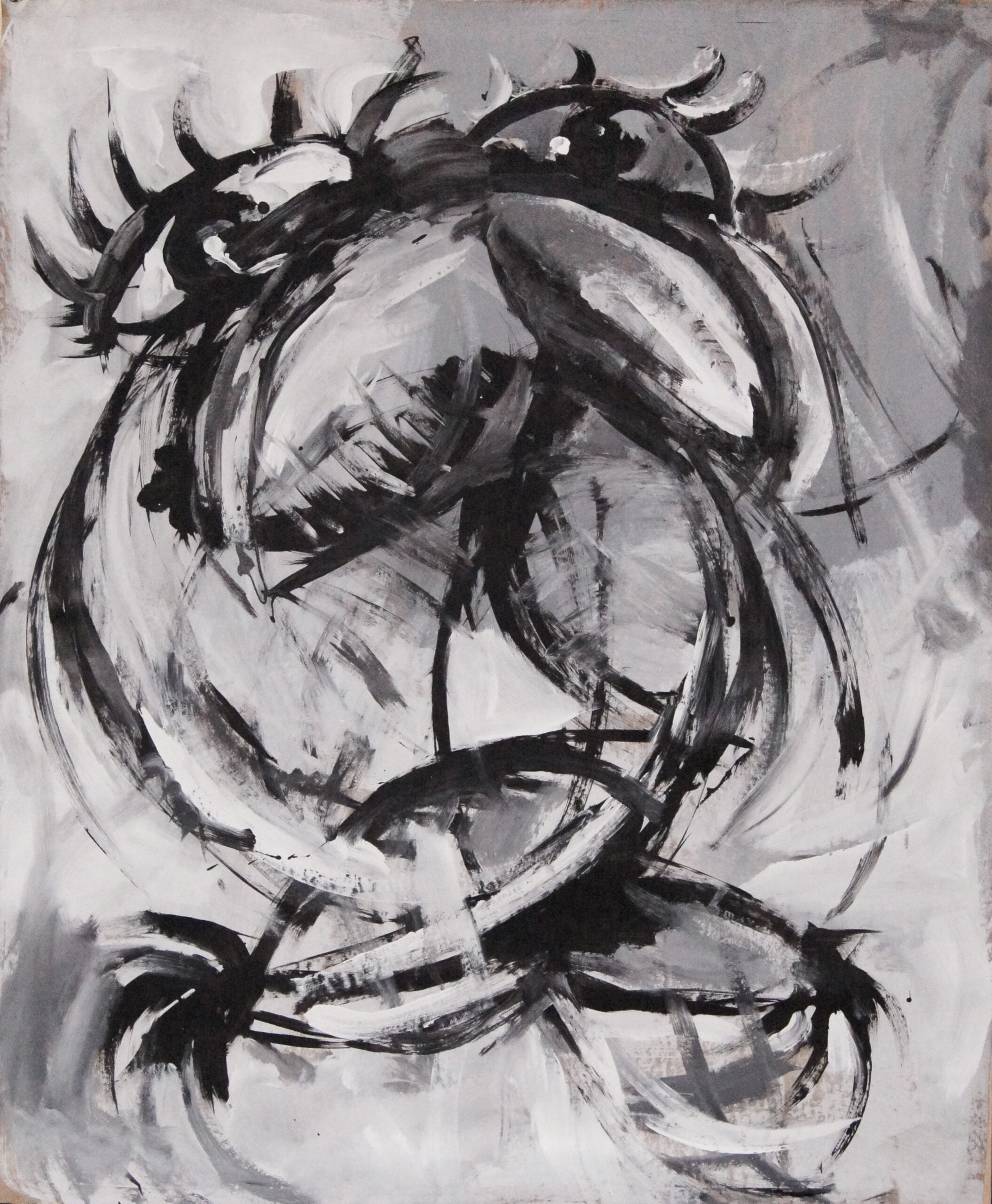 0066 - bez tytułu, 1987, akryl-papier, 129 x 106 cm