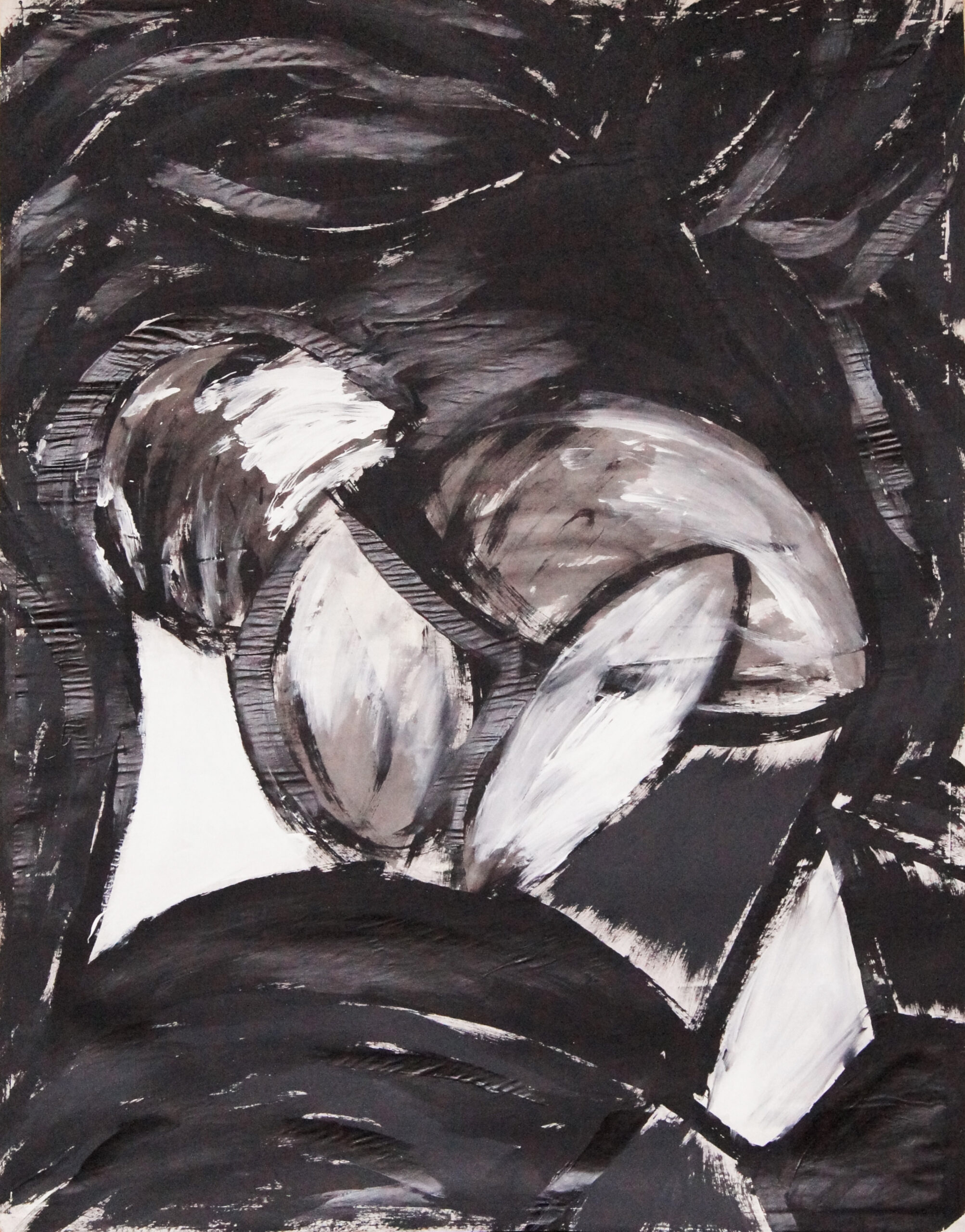 0067 - bez tytułu, 1987, akryl-papier, 127 x 95 cm