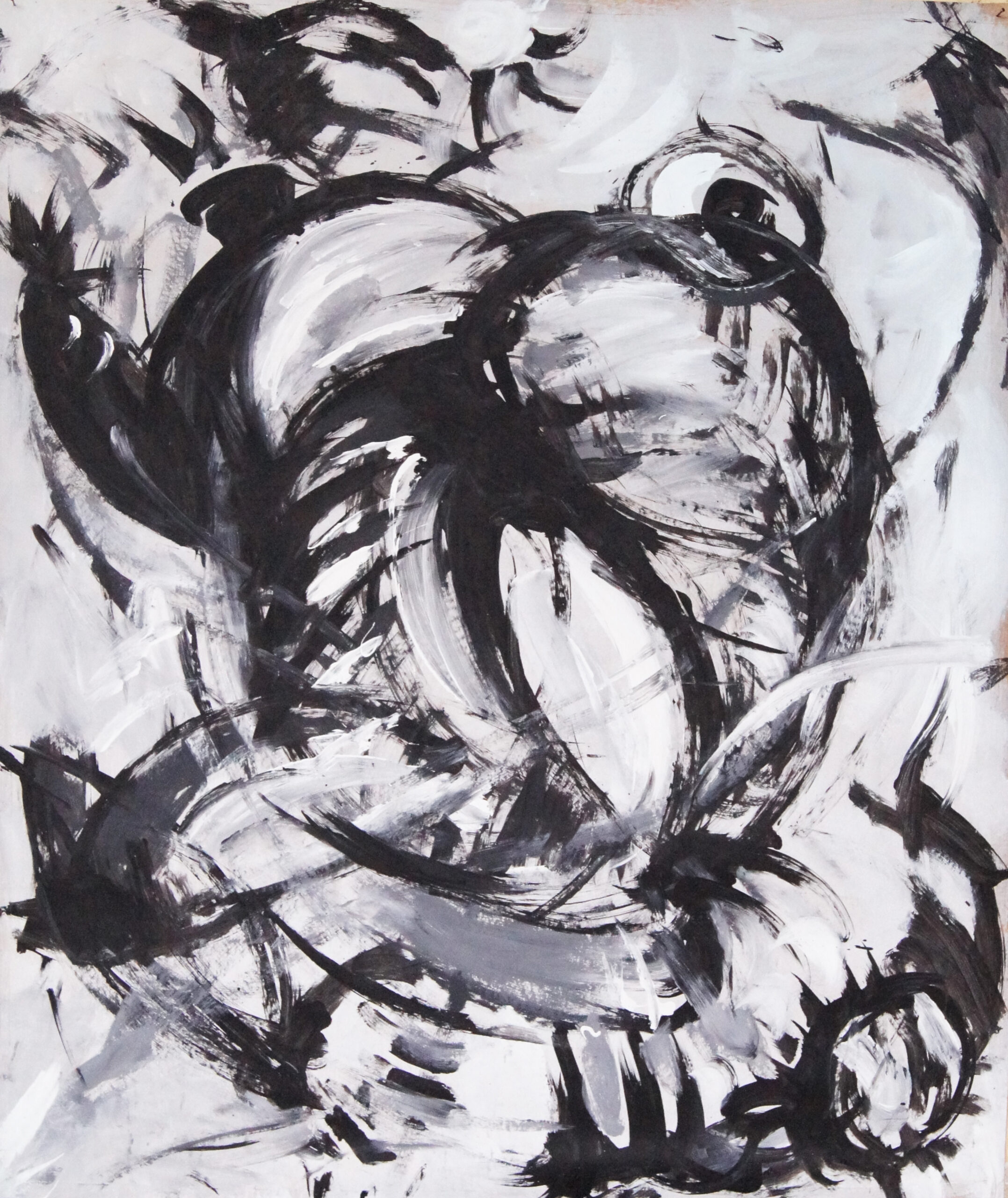 0068 - bez tytułu, 1987, akryl-papier, 126 x 105 cm