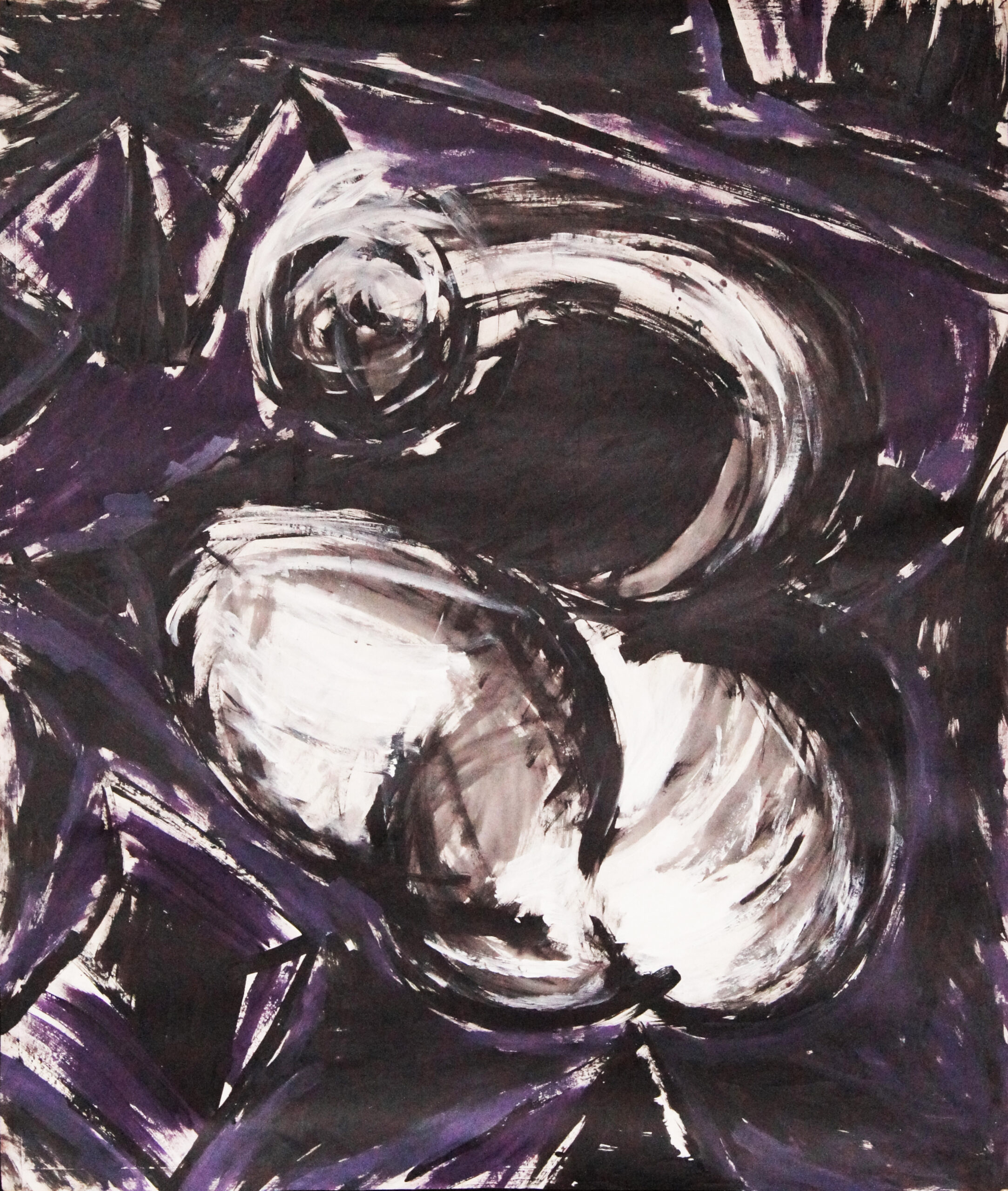 0071 - bez tytułu, akryl-papier, 129 x 107,5 cm