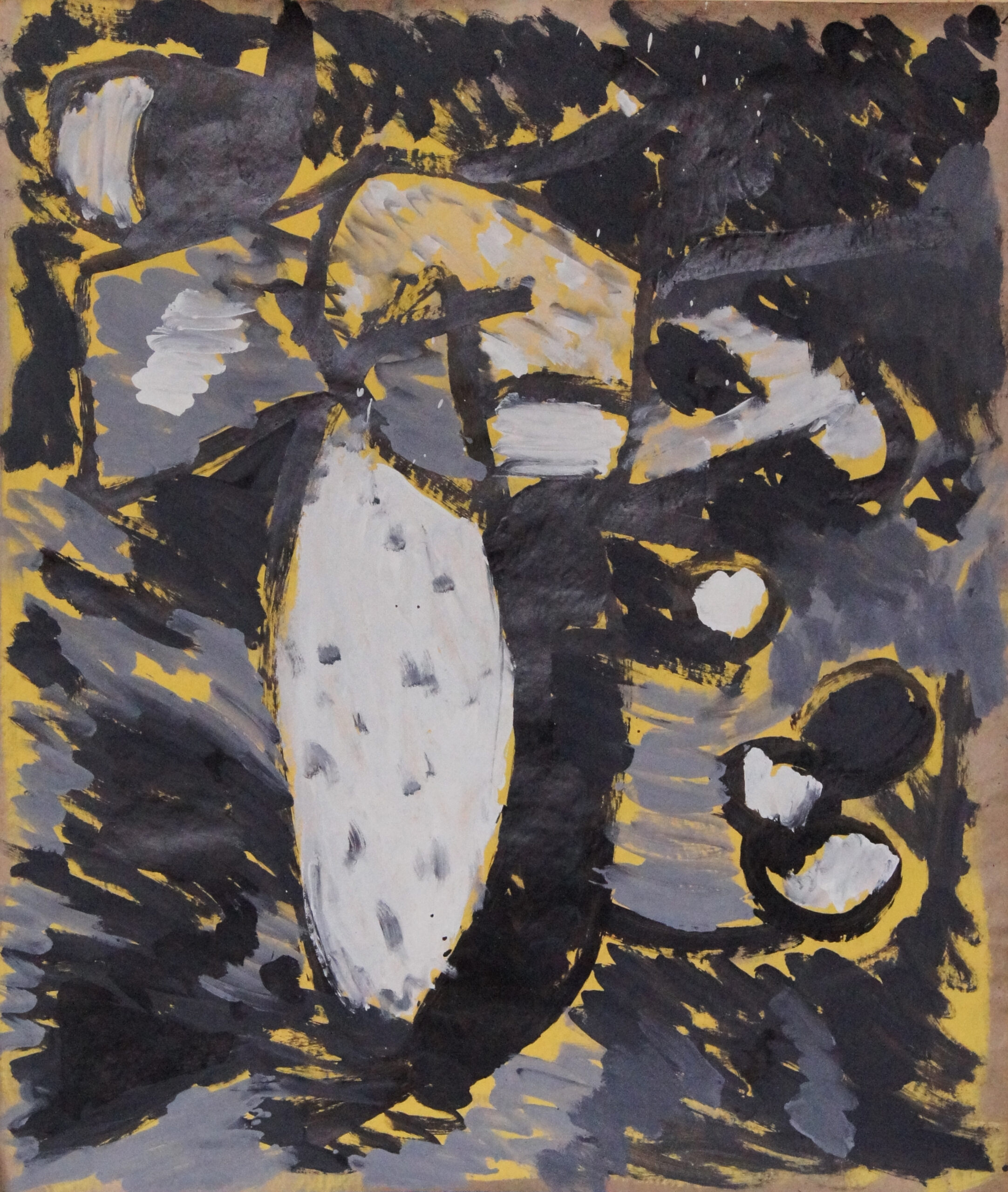 0083 - bez tytułu, akryl-papier, 127,5 x 106 cm