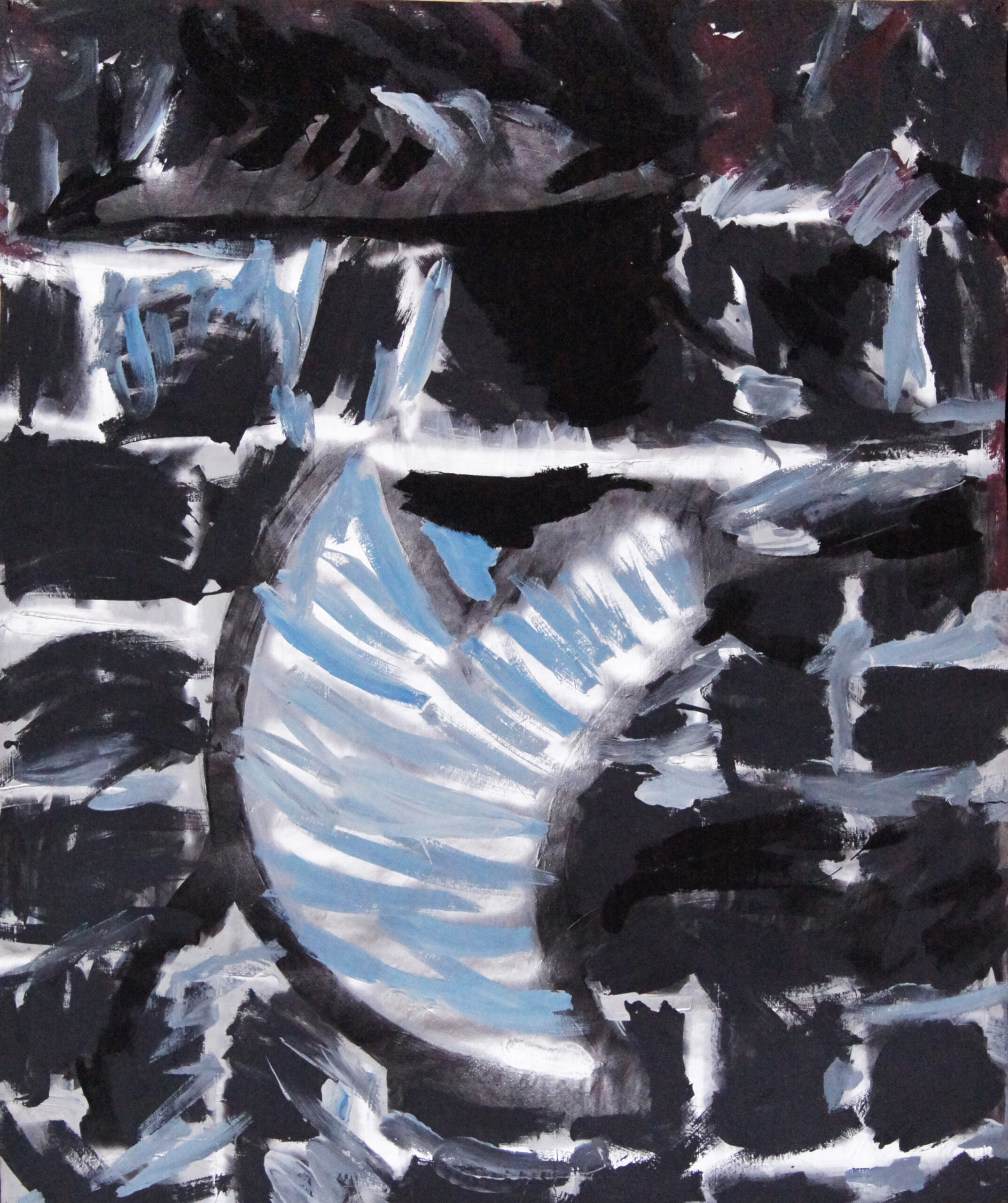 0085 - bez tytułu, 1987, akryl-papier, 126 x 105 cm