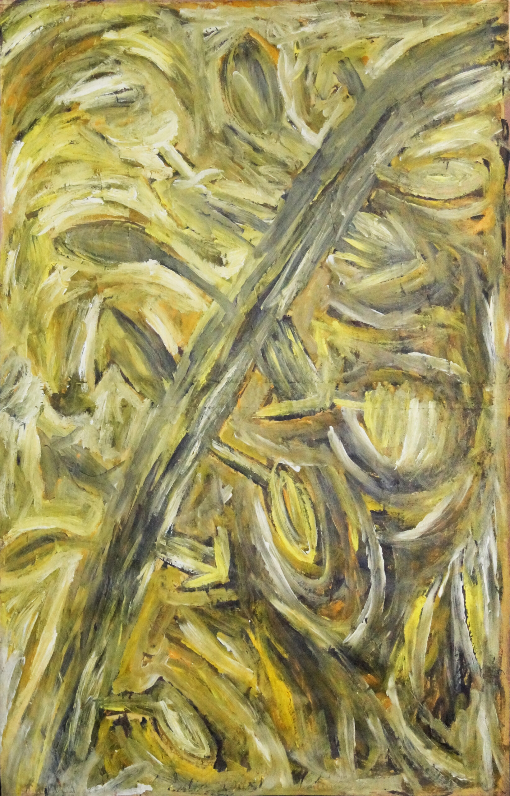 0094 - bez tytułu, akryl-papier, 197 x 125,5 cm