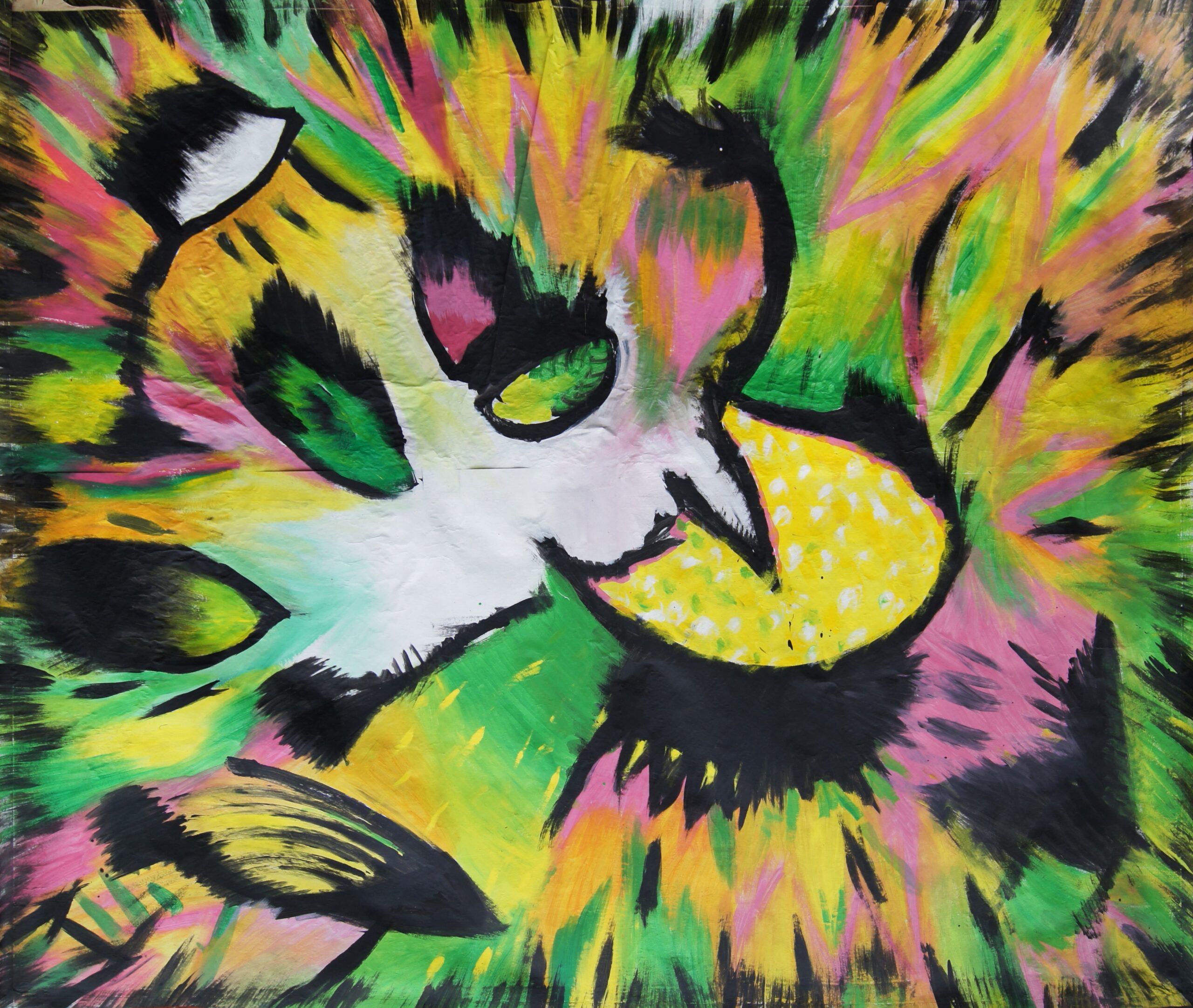 0151 - bez tytułu, akryl-papier, 210 x 250 cm