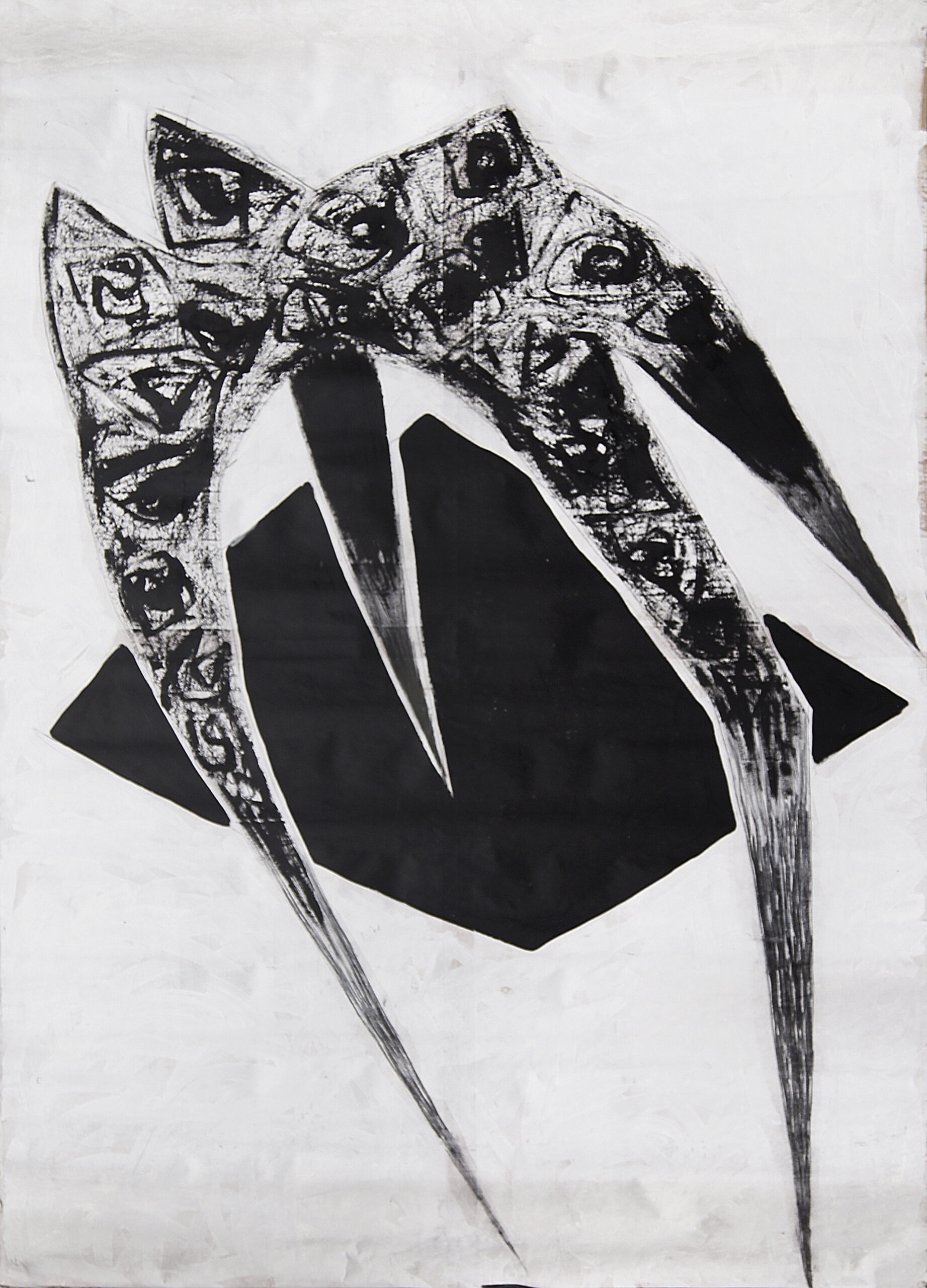 0164 - bez tytułu, 1988, akryl-papier, 250 x 180 cm