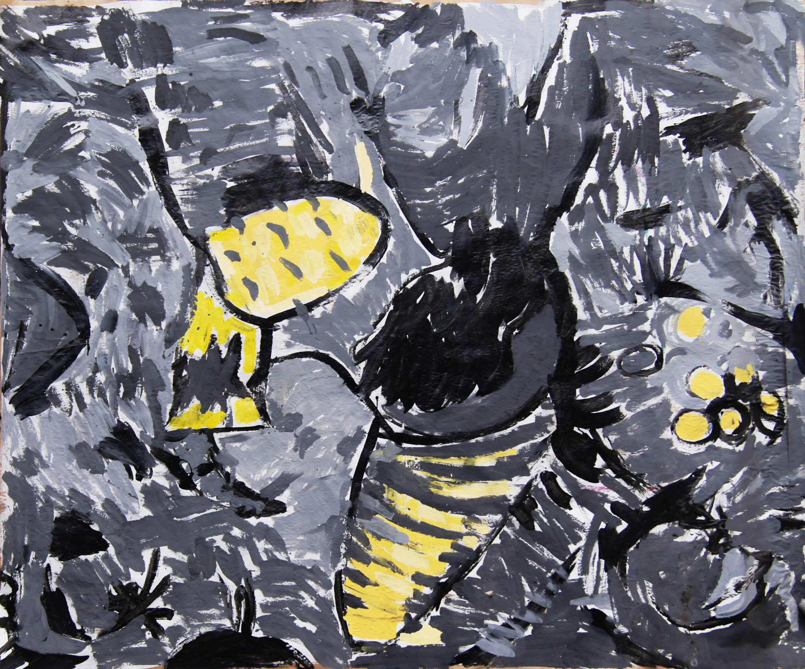 0172 - bez tytułu, akryl-papier, 212 x 255 cm