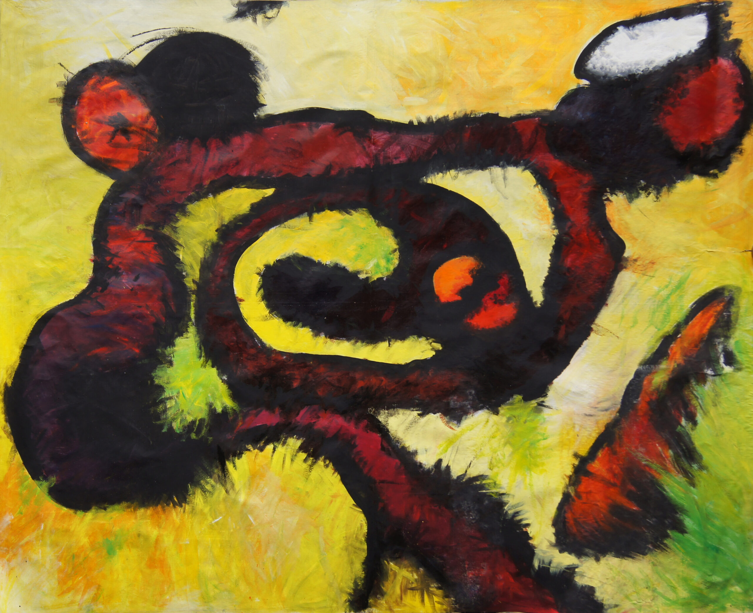 0174 - bez tytułu, akryl-papier, 206 x 253 cm