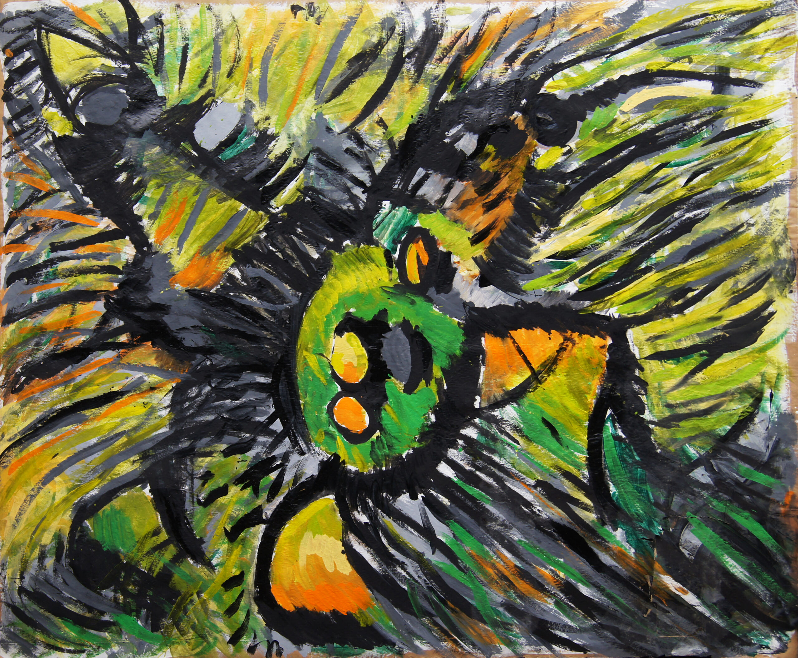 0175 - bez tytułu, akryl-papier, 206 x 250 cm