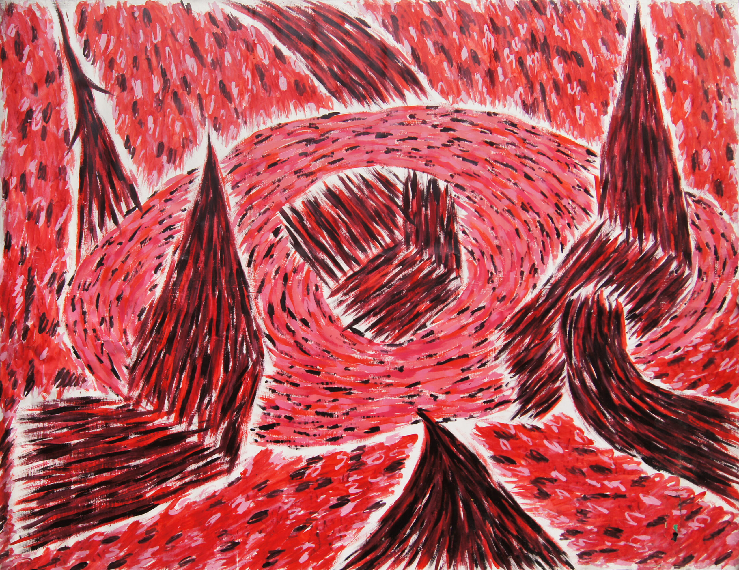 0182 - bez tytułu, akryl-papier, 260 x 337 cm,