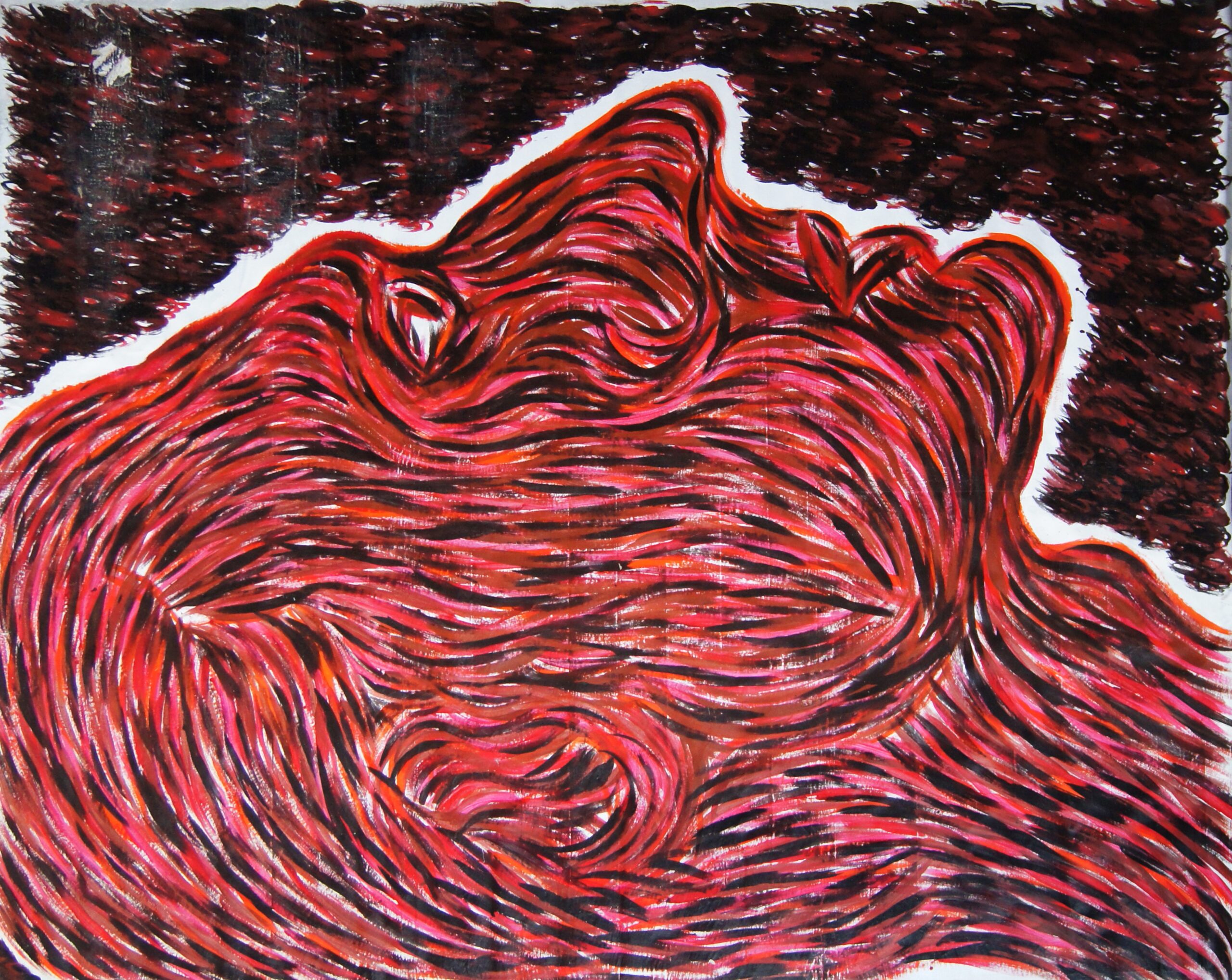 0185 - bez tytułu, akryl-papier, 258 x 324 cm, uszkodzony