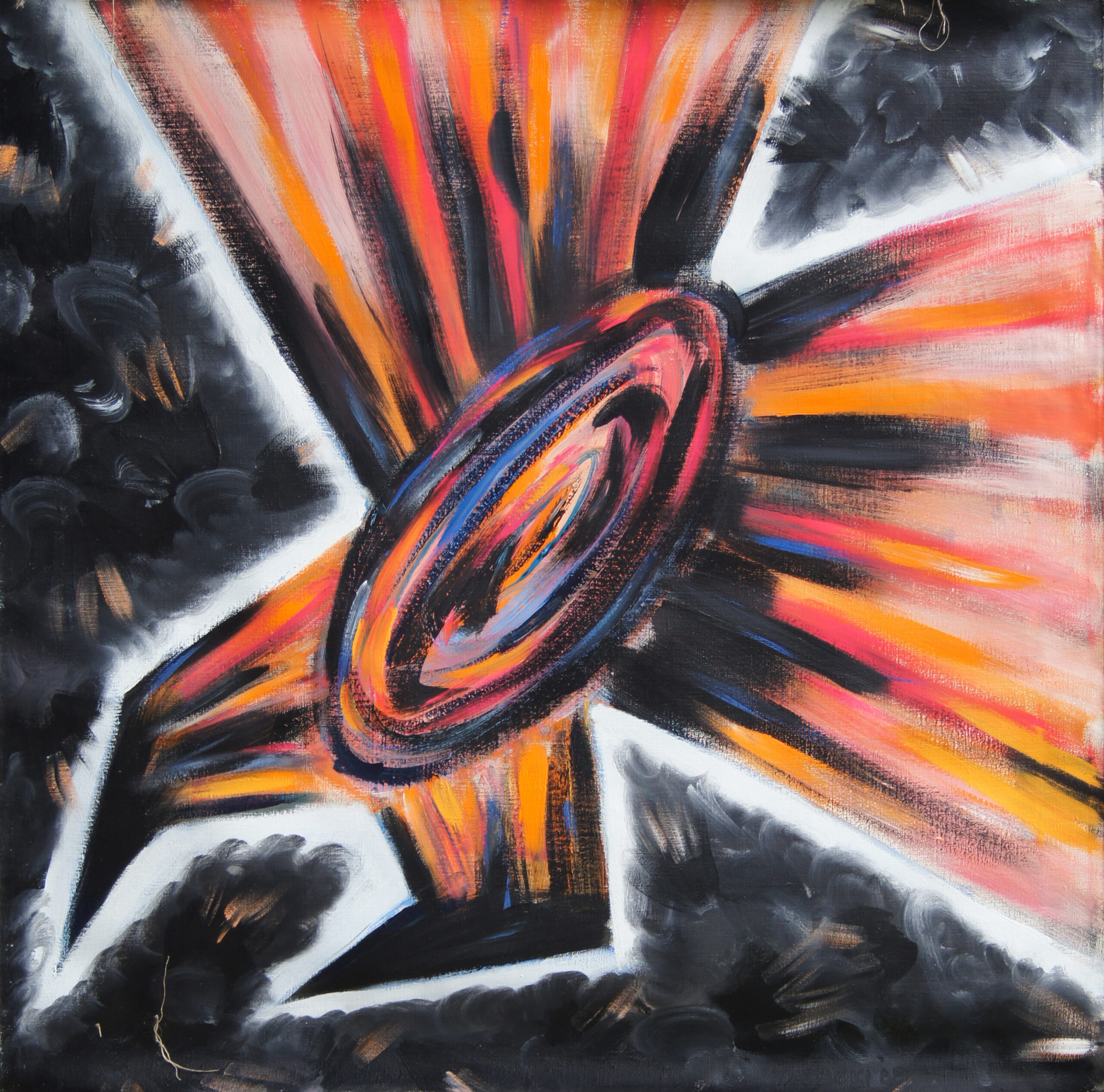 0206 - bez tytułu, 1988, akryl-płótno, 100 x 100 cm