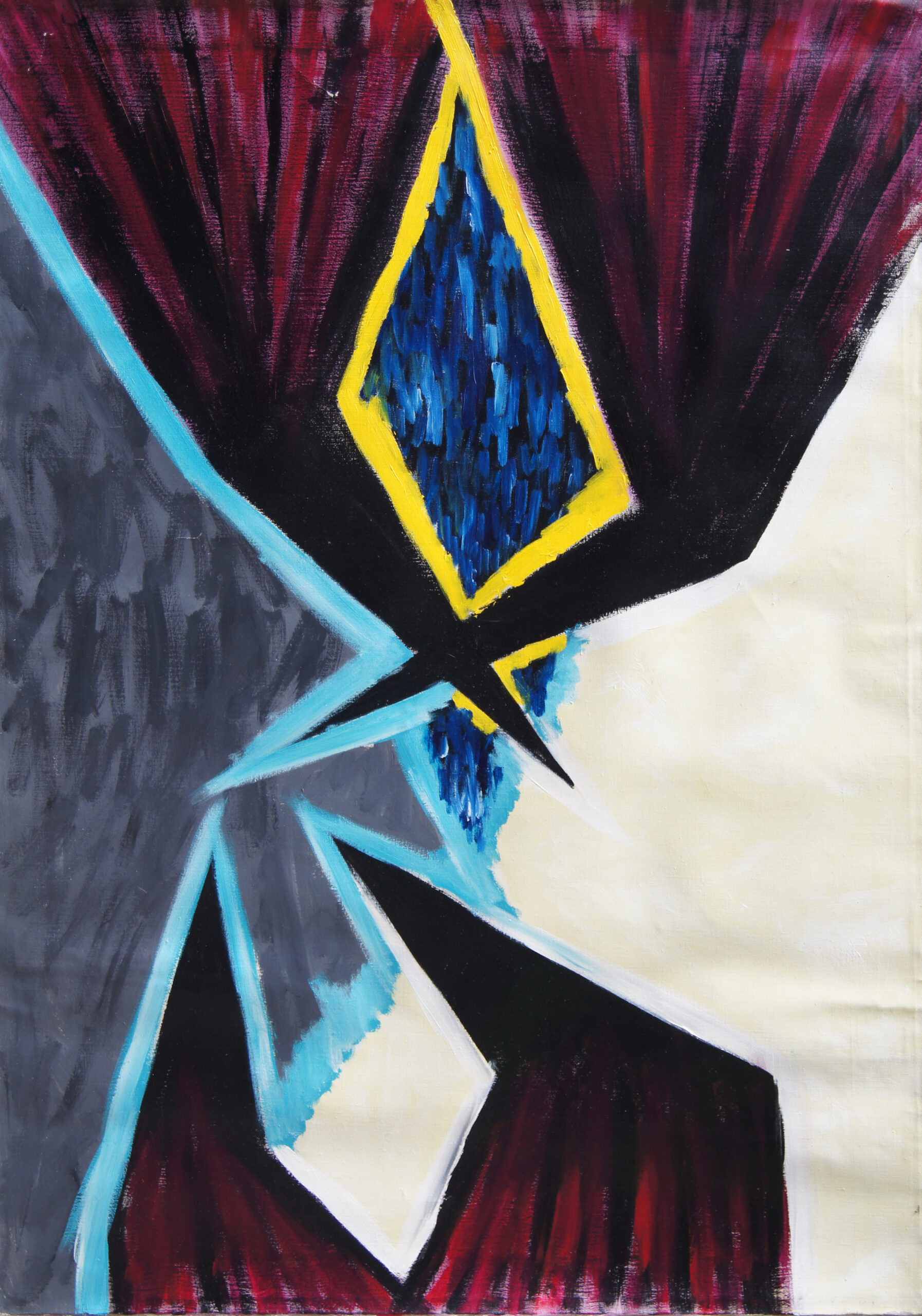 0209 - bez tytułu, 1988, akryl-płótno, 140 x 100 cm