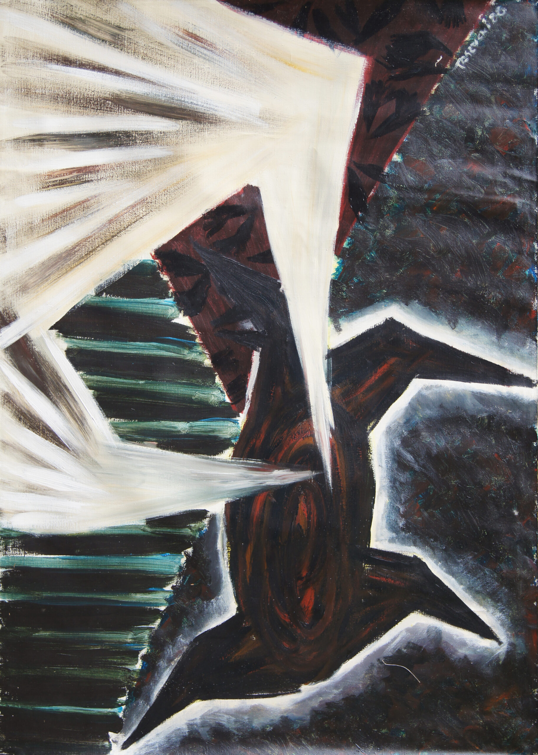 0210 - bez tytułu, 1988, akryl-płótno, 140 x 100 cm