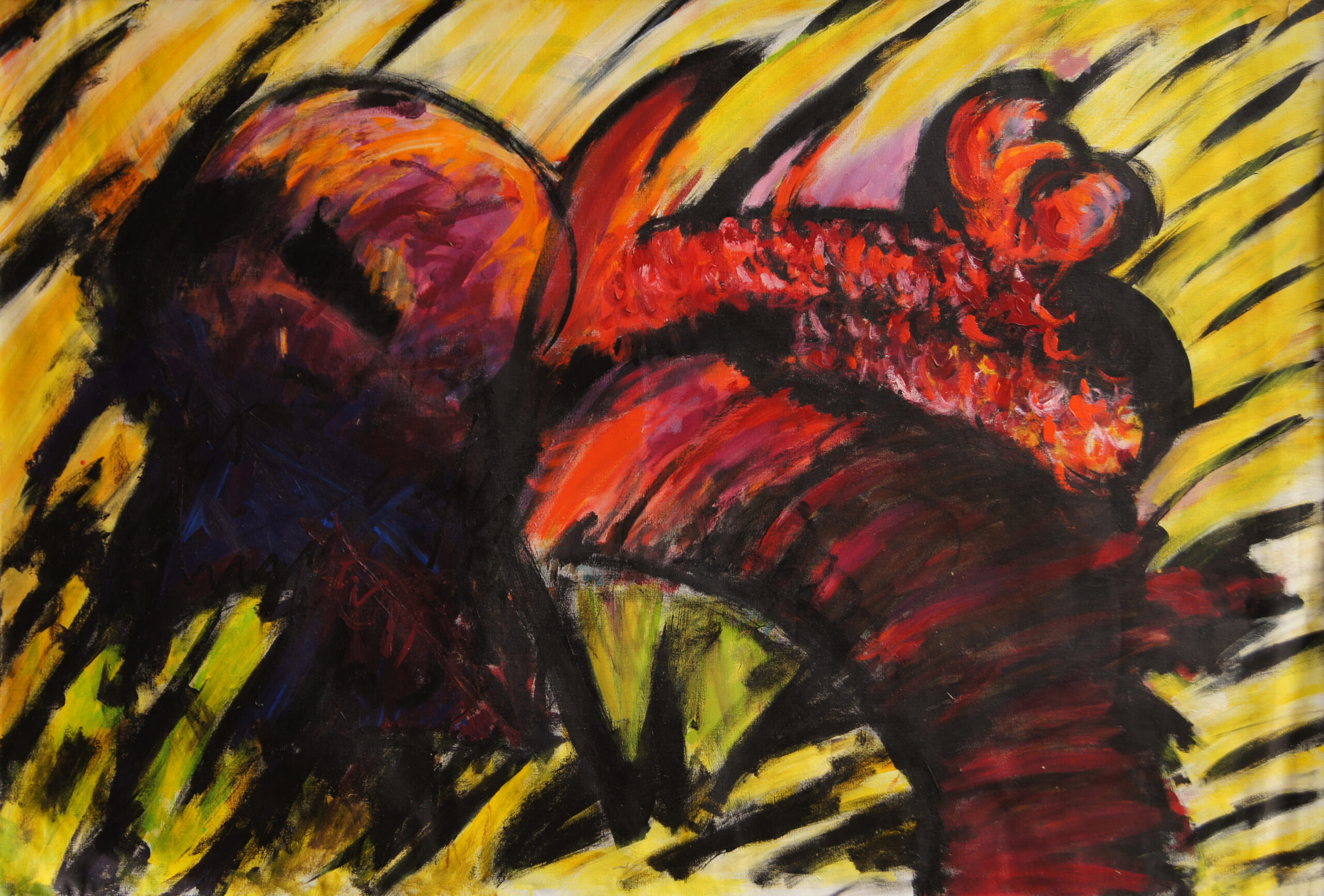 0212 - bez tytułu, 1988, akryl-płótno, 100 x 140 cm