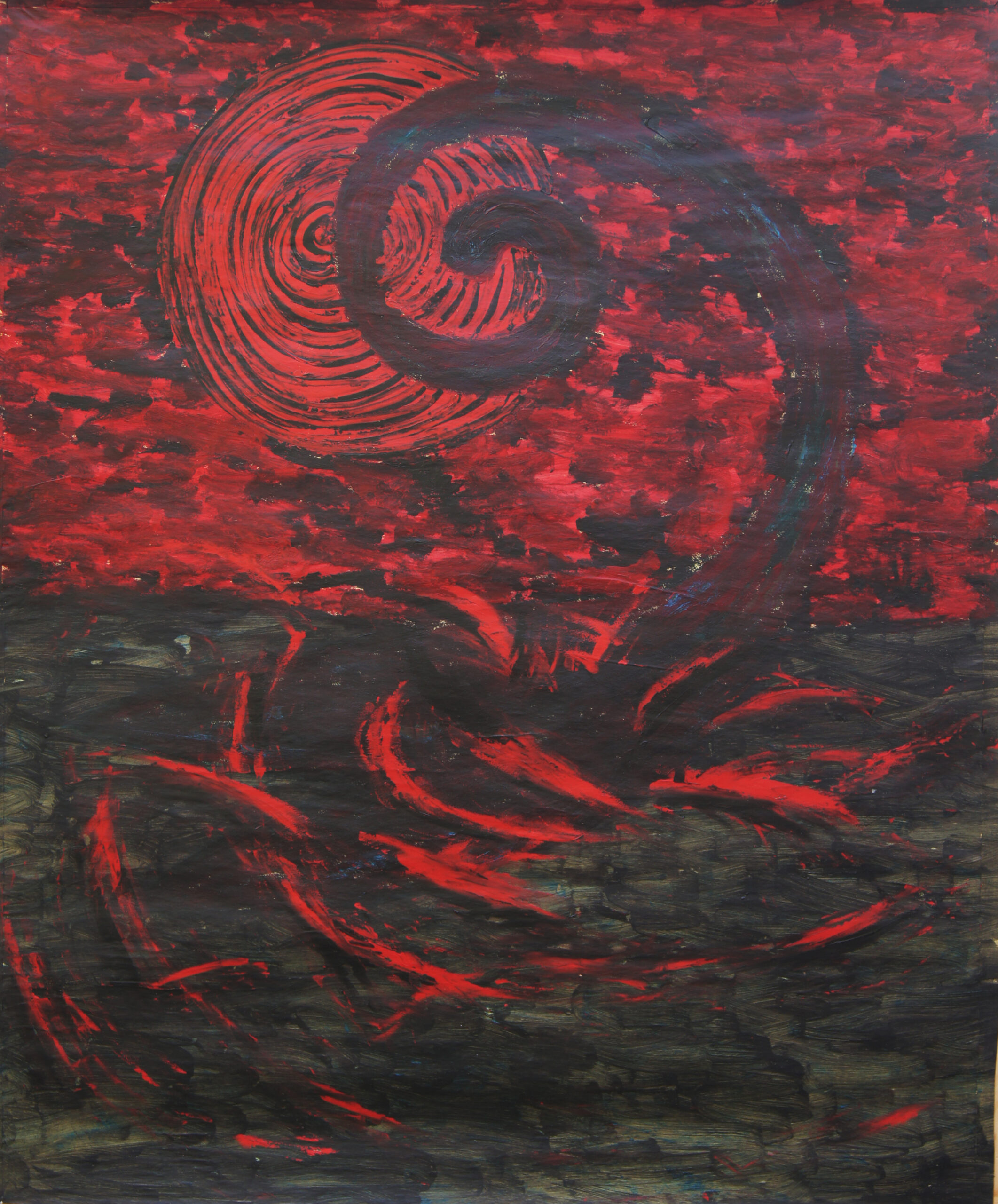 0225 - xxx, 1988, akryl-papier, 123 x 97 cm