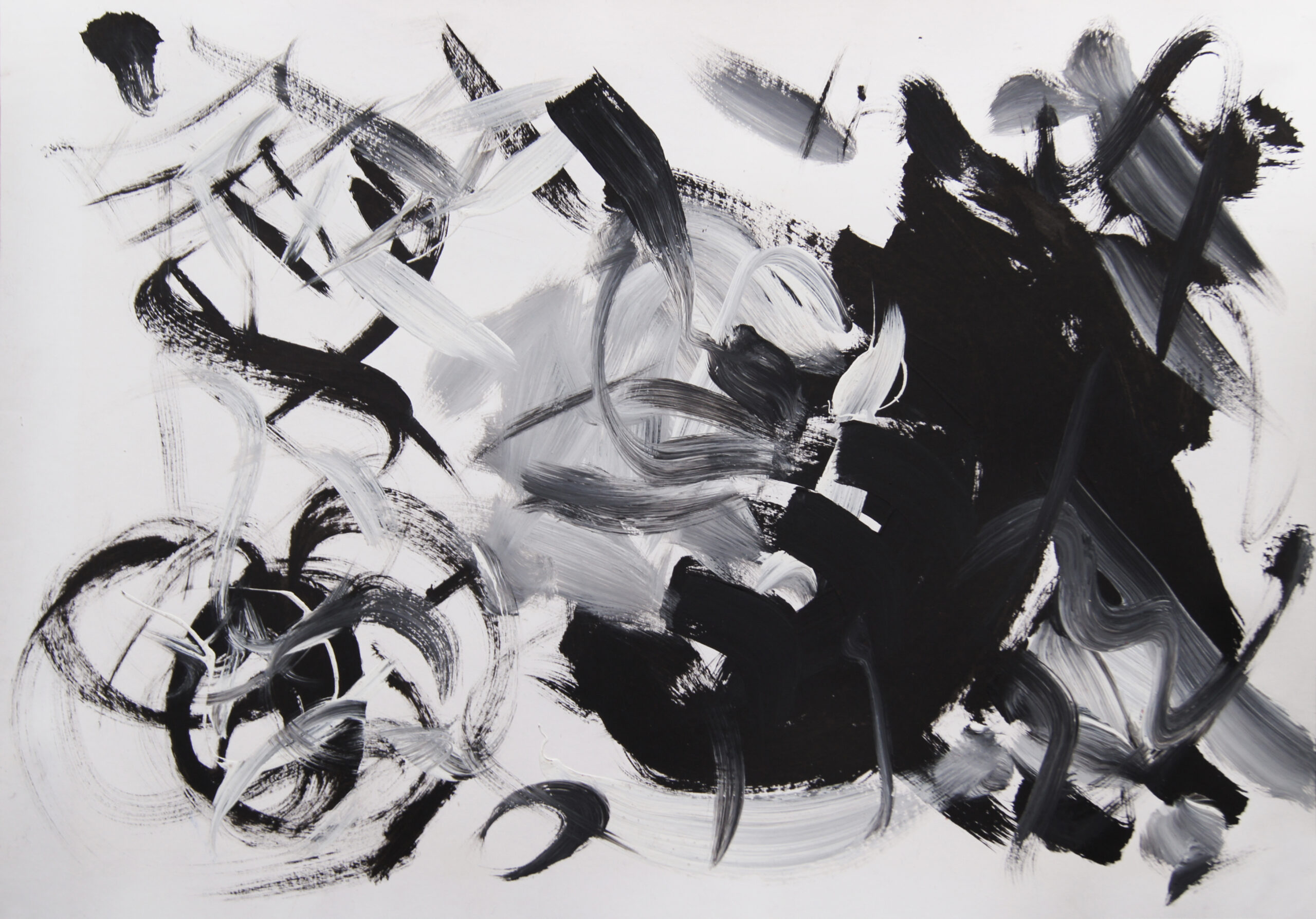 0228 - bez tytułu, akryl-papier, 52,5 x 73 cm