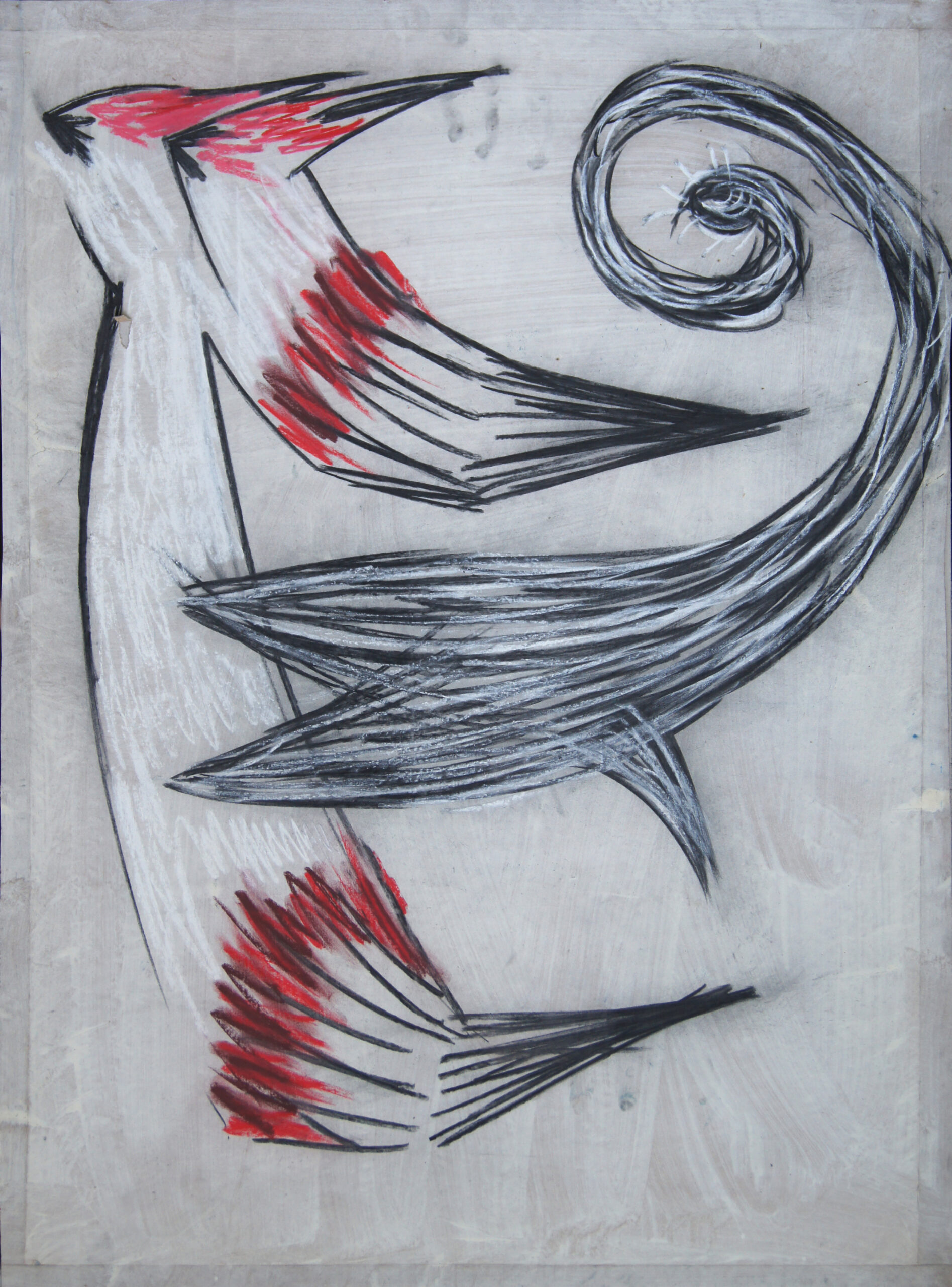 0256 - bez tytułu, pastel-papier, 98 x 71 cm