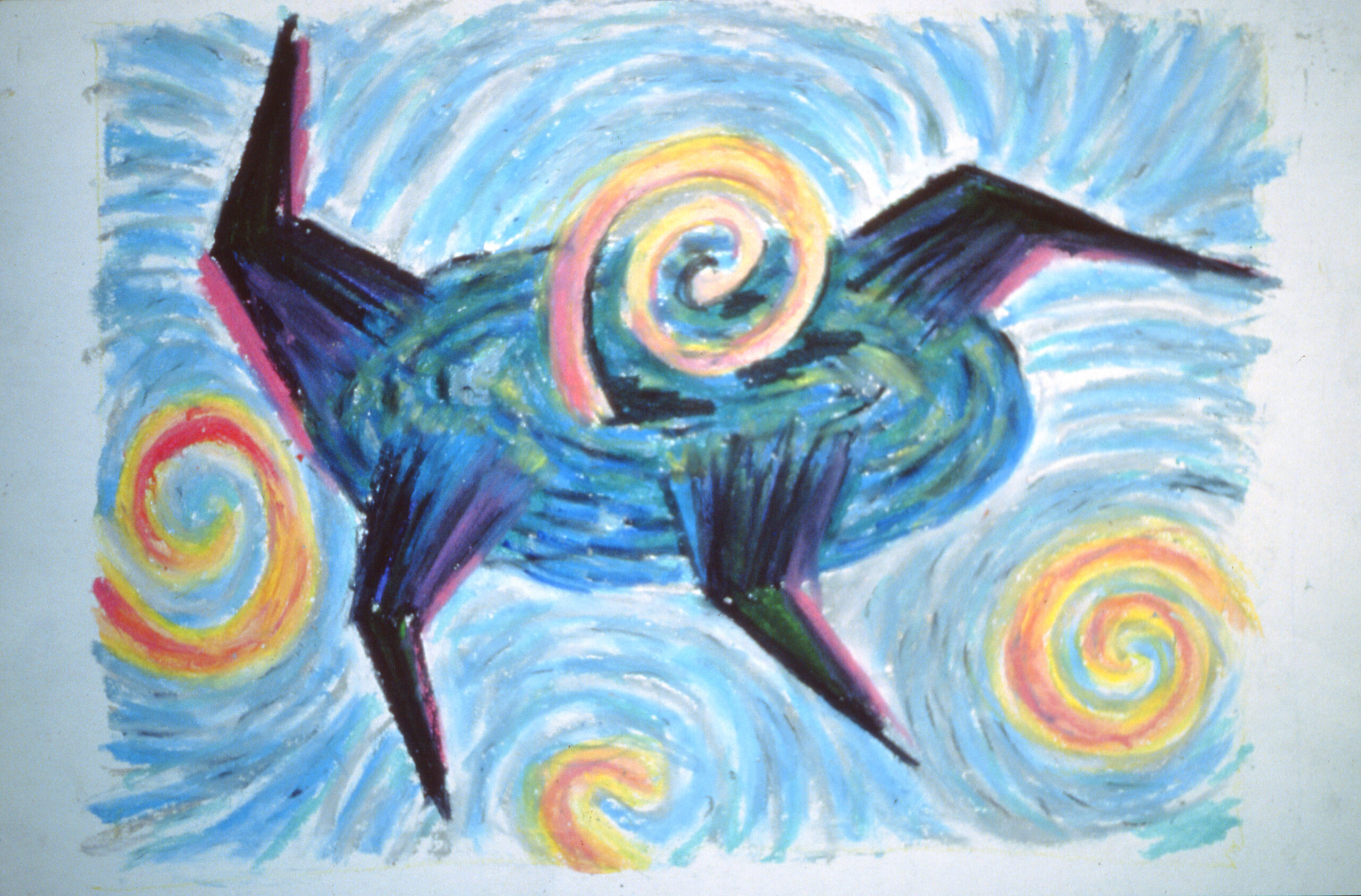 bez tytułu, 1989, pastel tłusty-papier, fot z taszycki 03